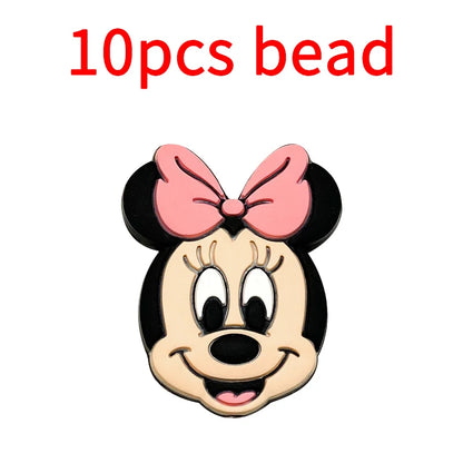 10pcs Silicone Cartoon Bead Baby Pacifier Bead Pacifier Chain Accessories Ornaments