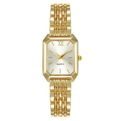 Fashion Stainless Steel Quartz Watches Folding buckle Square Women Wristwatch Business Luxury Gift Strap Watch Student