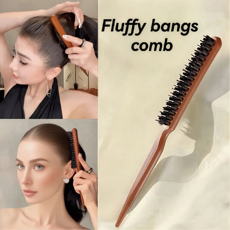 1 PCS Three Row Pointed Head Tail Comb Scalp Massage Hairstyle Design Multifunctional Tool Suitable for Different Hair Types