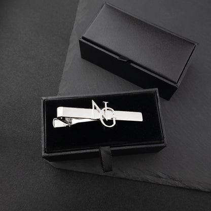Men's Personalized Mother Child Name Tie Clip Made of Stainless Steel, The Best Men's Jewelry Gift