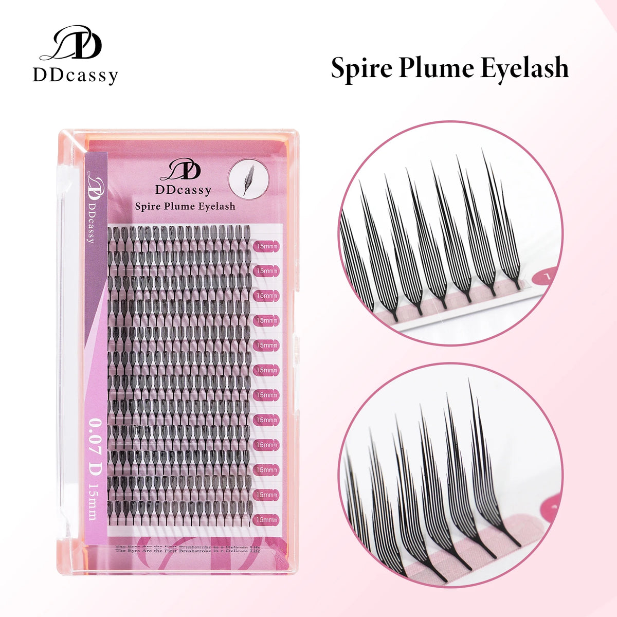M LU Curl Narrow Spire Anime Comic Premade Fans Spire Lash Blisters Pestanas Lashes Feather Plume Shape Manga False Eyelash