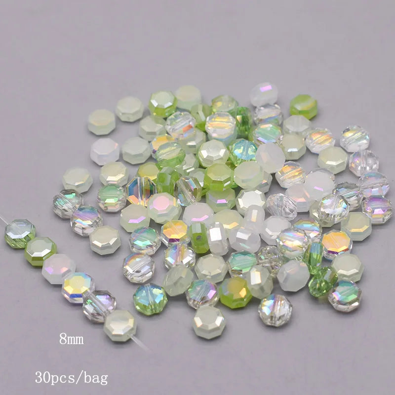 Multiple Styles Shapes Heterogeneous Multi-color Faceted Crystal Glass Beads for Jewelry Making DIY Necklace