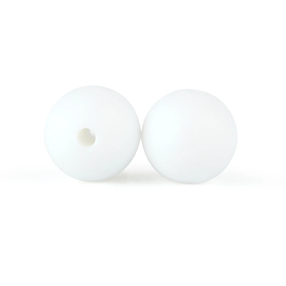 50Pcs/Lot 15mm 9mm 12mm Silicone Beads for DIY KeyChains Jewelry Making Pen Necklace Bracelet Round Loose Beads Choose Color