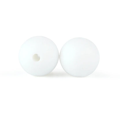 50Pcs/Lot 15mm 9mm 12mm Silicone Beads for DIY KeyChains Jewelry Making Pen Necklace Bracelet Round Loose Beads Choose Color