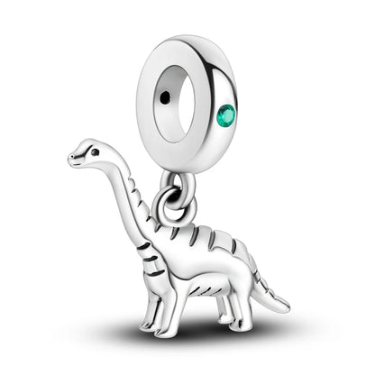 MULA 925 Sterling Silver Dinosaur Charms Pendant Beads Fit Original Pan Snake Chain Bracelet DIY For Women Jewelry Gift