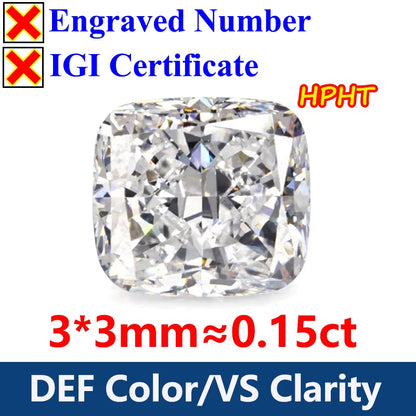 GH Color Oval HPHT Lab Grown Diamond No IGI Certificate 3EX DEF Color VS Clarity Pear CVD Lab Grown Diamond Gems