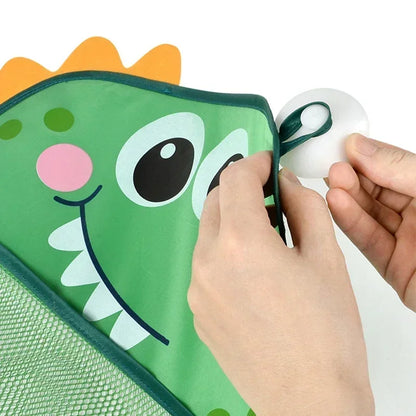 Baby Shower Toy Cute Duck Frog Net Toy Storage Bag Strong Suction Cup Baby Shower Game Bag Bathroom Organizer Water Toy