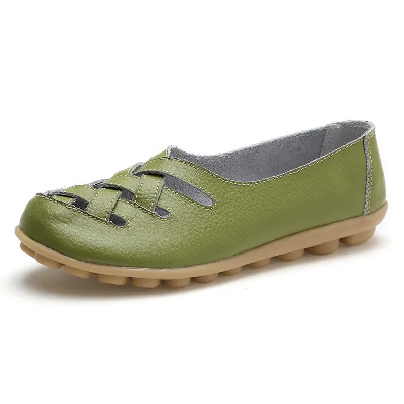 Women Shoes Summer Slip On Leather Casual Shoes Woman 2026 Loafers Women's Ballet Flats Women Moccasins Flat Shoes Female