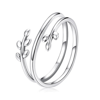 WOSTU 925 Sterling Silver Pet Cat Stackable opening Ring For Women Snake Dog Adjustable rings Fine Jewelry Party Birthday Gift