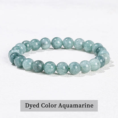 JD Natural Stone Beads Bracelet Amethyst Tiger Eye Crystal Quartz Agate Gem Beads Bangles Women Men Reiki Healling Jewelry Gift