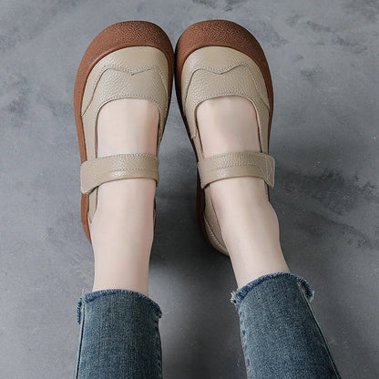 Lace Up Genuine Leather Shoes New Women's Soft Moccasins Woman Convertible Wide Fit Loafers Mom Oxfords Flats Ladies Flat Shoes