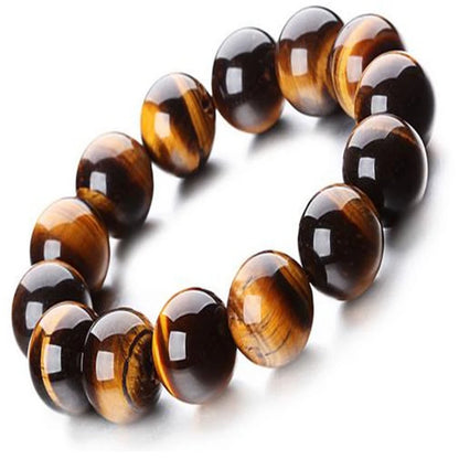Fashion Tiger Eye Bracelet For Man Women Natural Stone Elastic Bracelet Female Male Glass Beaded Bracelet Heal Jewelry