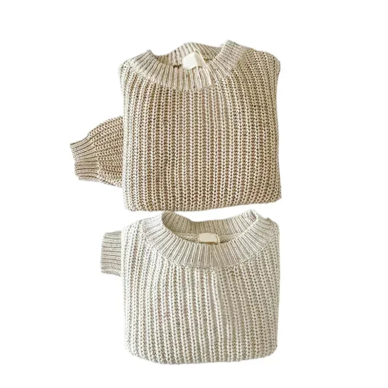 Autumn Baby 0-6Y Boys Girls Knit Sweater Clothes Toddler Infant Kids Knitwear Cotton Soft Winter Long Sleeve Baby Pullover Tops