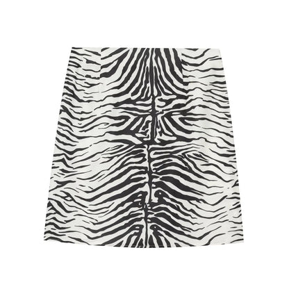 HH Vintage Zebra Print Midi Skirt Women's 2026 Autumn Low Waist Y2K A-Line Skirt Elegant Sexy Hot Girl Elegant Casual Skirt