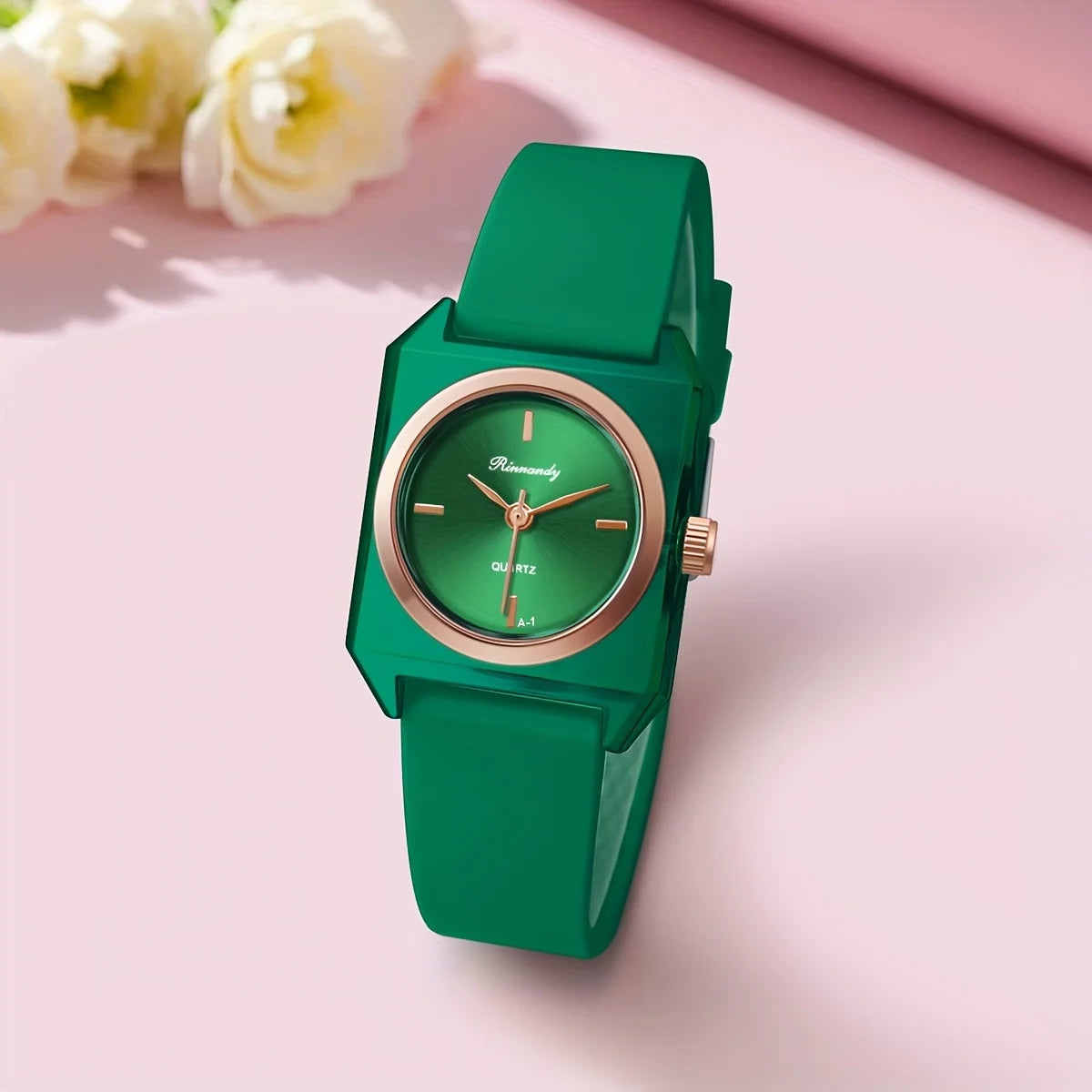 Fashion Rectangle Women Quartz Watch Simple Silicone Band Ladies Wristwatch for Girls Students Reloj Mujer
