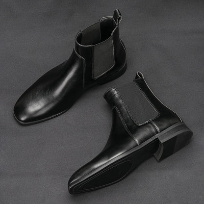 40~46 Chelsea Boots Men 2024 Brand Comfortable Fashion Leather Men Boots #KD431