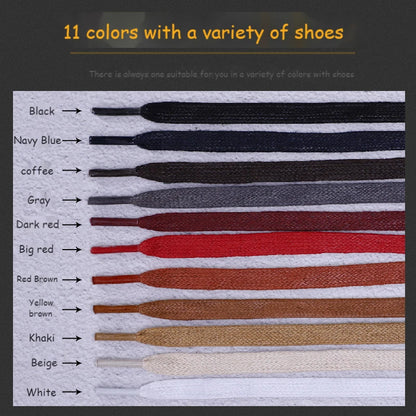 1 Pair Shoelaces 0.8 CM Waxed Cotton Width Flat Waterproof Shoe Laces Unisex Boots Casual Sneakers Shoelace Leather Shoe Lace