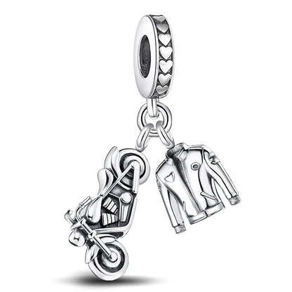 925 Sterling Silver Cute Crown Ship Bus Motorcycle Jeep Charms Bead Fit Diy Bracelet Bangle Making Gift Of High Quality Jewelry