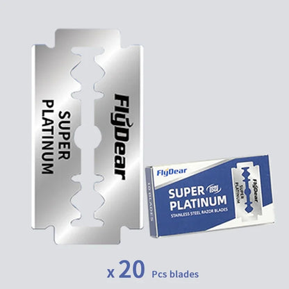 Bulk Pack Double Edge Razor Blades 10/20/30 PCS Stainless Steel Shaving Scrapers Portable Bald Head Shavers for Men Rust-Free Ho