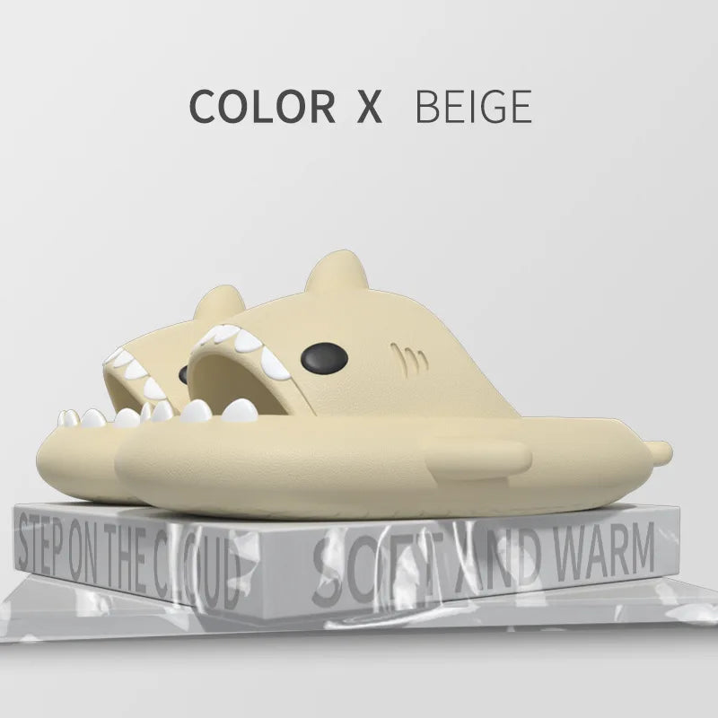 Couples Shark Slippers Women Cartoon Sandals Fashion Men Flip Flops Indoors Bathroom Cute Summer Outdoor Beach Slides Shoes