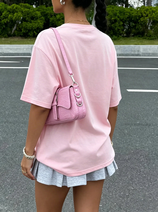 Women's Plain Cotton Crew-Neck T-Shirt