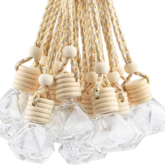 20pcs Car Diffuser Bottle Hanging Car Air Freshener Empty Air Freshener Car Perfume Diffuser Refillable Perfume Bottle（8ml)