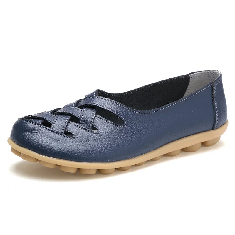 Women Shoes Summer Slip On Leather Casual Shoes Woman 2026 Loafers Women's Ballet Flats Women Moccasins Flat Shoes Female