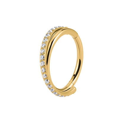 Right Grand Implant Grade Titanium Hinged Seamless Earrings Clicker Hoop Ring for Cartilage Helix Rook Septum Daith Tragus Conch