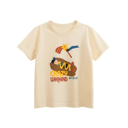 2-8T Toddler Kid Baby Boys Girls Clothes Summer Cotton T Shirt Short Sleeve Graffiti Print tshirt Children Top Infant Outfit