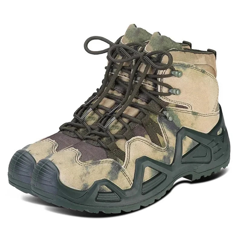 Mens Combat Tactical Boots WaterProof Outdoor Hiking Ankle Work Boots Climbing Botas Tacticas Militar Intervention Safety Shoes