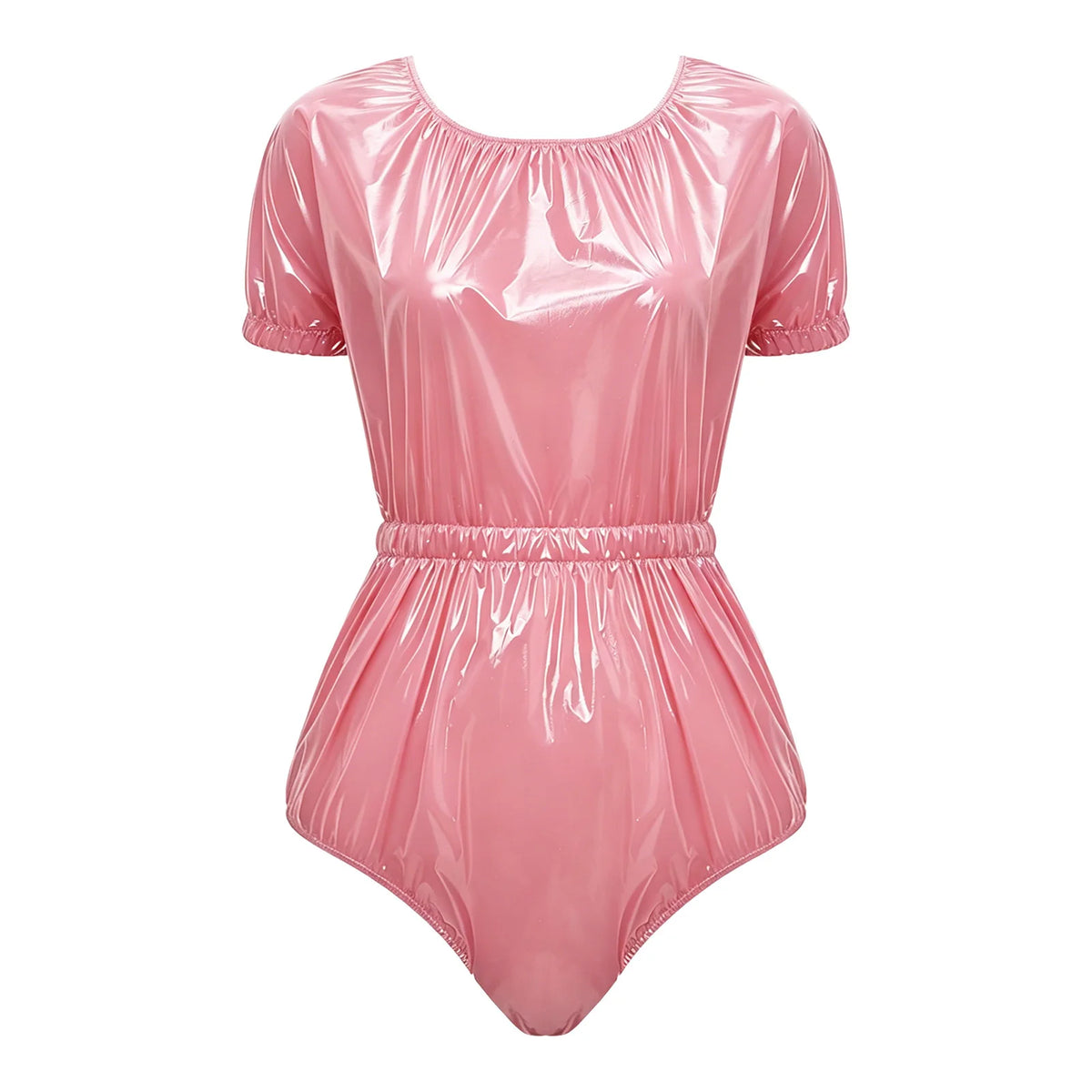 Womens Waterproof Diaper Cover Jumpsuit Buttoned Crotch Short Sleeve Elastic Waist Leakproof Adaptive Bodysuit Swimwear Swimsuit