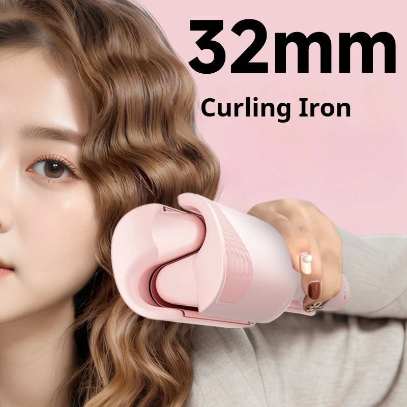 Deep Waver for Short Hair Lightweight, Dual Voltage, Smart Timer Hair Tool Crimper Double Barrel & Adjustable Temps Anti-Scald