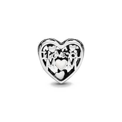 New Heart-Shaped, Charm Bead, Pig, Headphone ,Pendant Suitable For Bracelet Original DIY Exquisite jewelryaccessories 925 silver