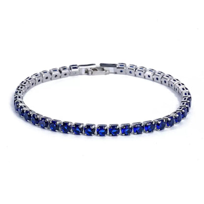 MxGxFam ( 19 cm 17 cm x 4 mm ) Promotion Gold Plated 18 k Multiple Colors Powder Zirconia Bracelet For Women Fashion Jewelry