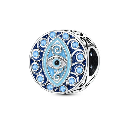 100% Real 925 Silver Classic Devil's Eye Charms Beads For Women Fit Original Qikaola Bracelets Fine DIY Jewelry Making