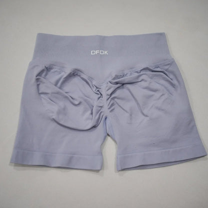 DFDK 2026 New Women Scrunch Butt Yoga Shorts High Waist Hip Lifting Push Up Squat Proof Sports Shorts Gym Workout Running Fitnes