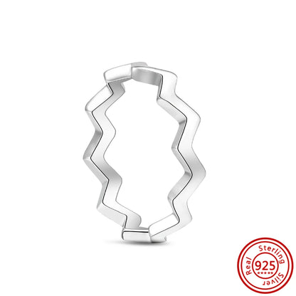 New 925 Sterling Silver Shiny Classic Square Crown Heart-shaped Ring Exquisite Luxury Charm Jewelry Holiday Surprise Gifts