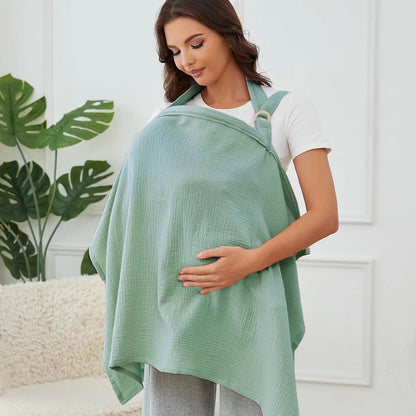 Double Layer Cotton Nursing Cover Breastfeeding Shawl Anti Embarrassment Baby Blanket & Stroller Cover