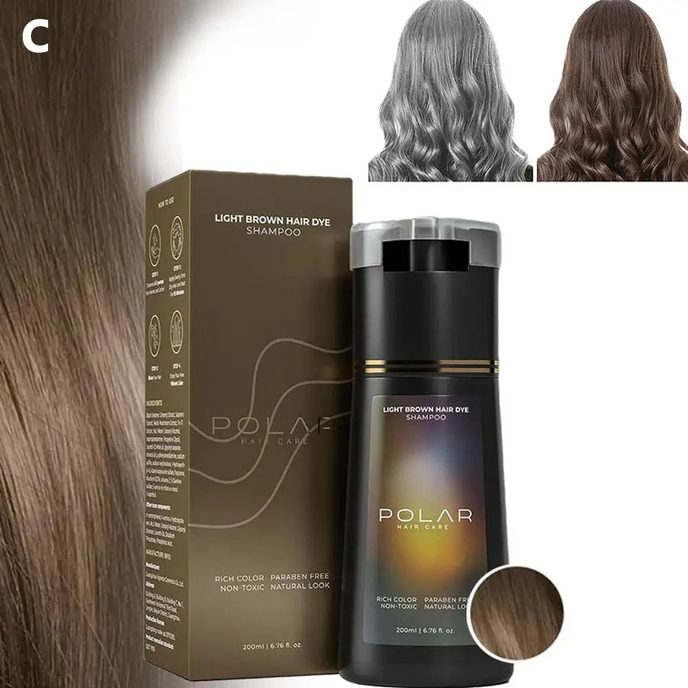 Nourishing Gray Cover Hair Shampoo Kit – Semi-Permanent Natural Color, Supports Healthy and Vibrant Look with Gentle Care