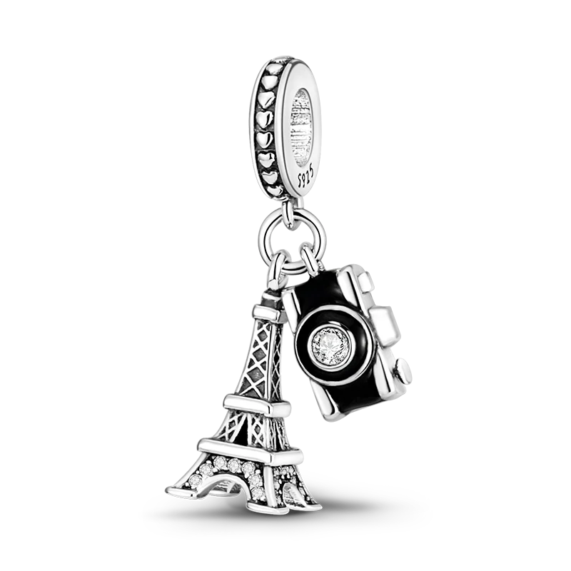925 Sterling Silver Famous Buildings Charms Bead Milan Cathedral Colosseum Eiffel Tower Dangle Fit Original Bracelet DIY Jewelry