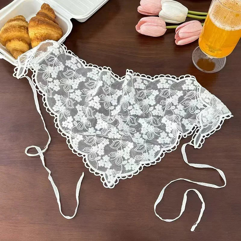 2026 HOT SALE! Y2K Women Lace Tulle Bandage Skirt Stacked Lace Half Skirt Layering Small Butt Curtain Flower Triangle Hair Scarf