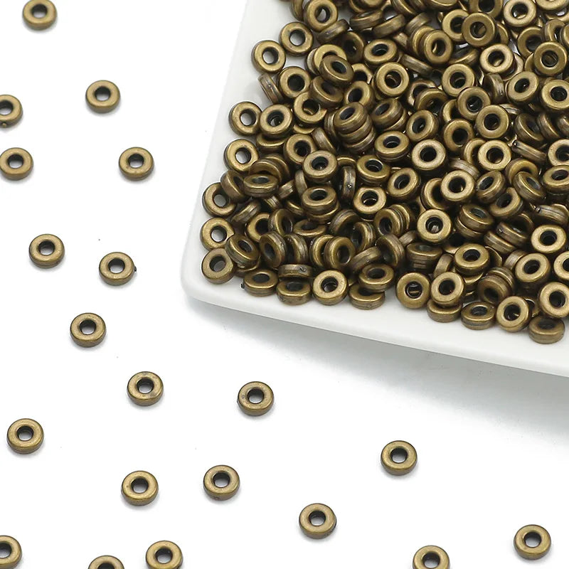 100-400pcs Gold Color Beads 4mm 6mm CCB Cube Crown Heart Pendant Star Spacer Loose Beads for Love Jewelry Making Bracelets DIY S