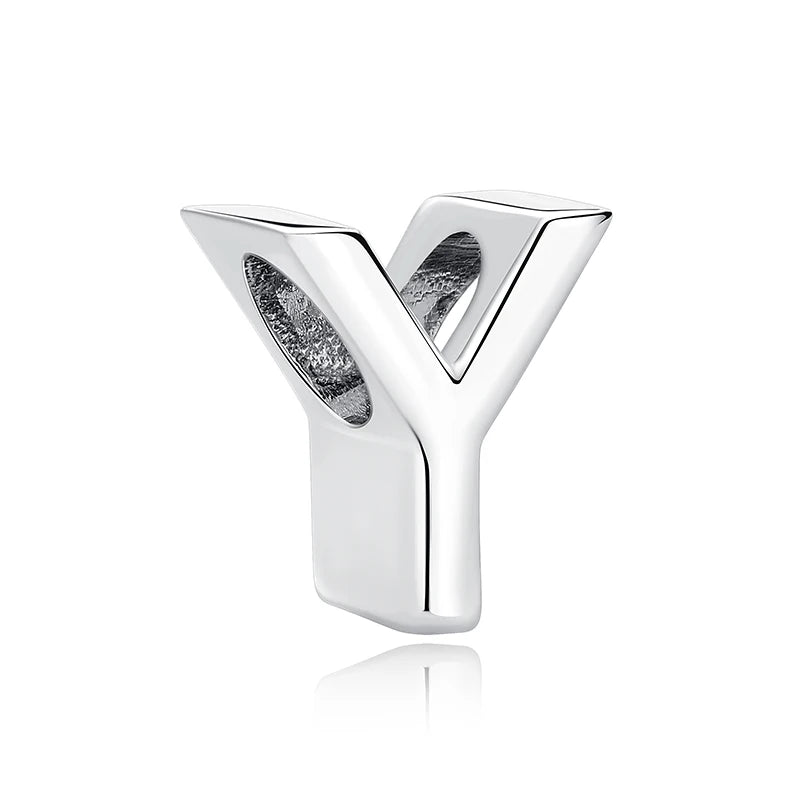 Original 925 Sterling Silver Charms Beads 12 Zodiac A-Z Letters Virgo Aries Fit Brand Bracelets Necklaces Jewelry For Women