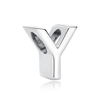 Original 925 Sterling Silver Charms Beads 12 Zodiac A-Z Letters Virgo Aries Fit Brand Bracelets Necklaces Jewelry For Women