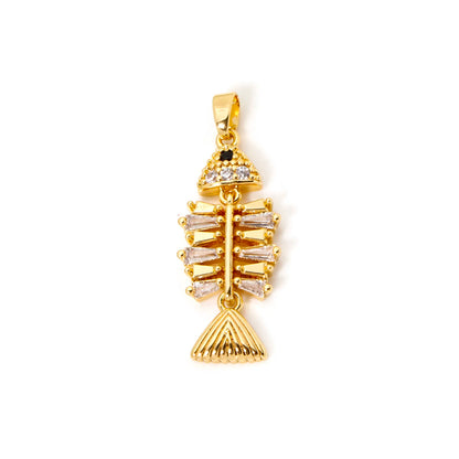 2 Pcs Brass Ocean Charms Gold Plated Dolphin Starfish Fish Seahorse Pendant For DIY Necklace Bracelet Making Jewelry