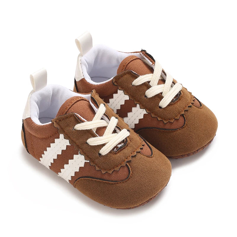 Baby Boys Girls Spring Autumn Shoes 0-1 Year First Walker Fashion Striped Rubber Soles Casual Sports Newborn