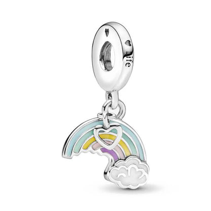 New Heart-Shaped, Charm Bead, Pig, Headphone ,Pendant Suitable For Bracelet Original DIY Exquisite jewelryaccessories 925 silver
