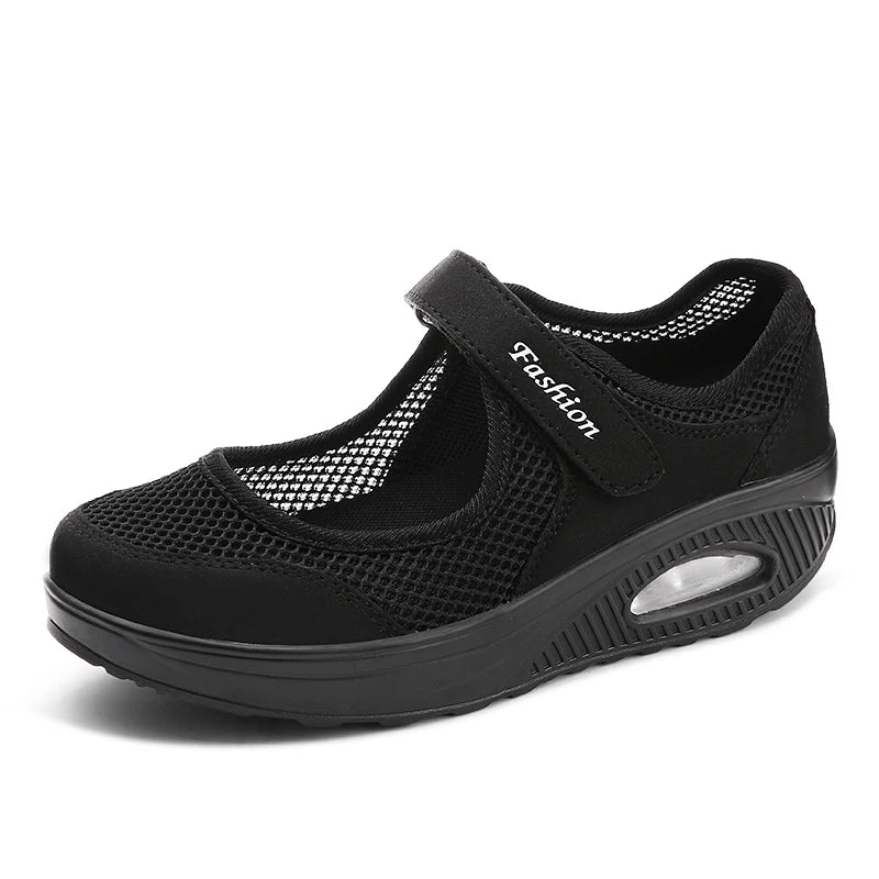 Women's Mesh Breathable Loafers Sneakers Solid Color Front Summer Walking Casual Shoes