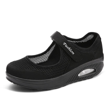 Women's Mesh Breathable Loafers Sneakers Solid Color Front Summer Walking Casual Shoes