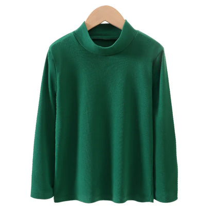 Children's Clothing Boys Girls Winter Thermal T-shirts Turtleneck Solid Long Sleeve Soft Warm Fleece Bottoming Shirts Kids Tops